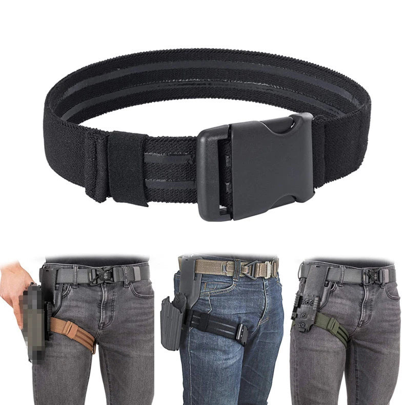 Delta Force Tactical Drop Thigh Strap - Adjustable Elastic Band for Gun Holster