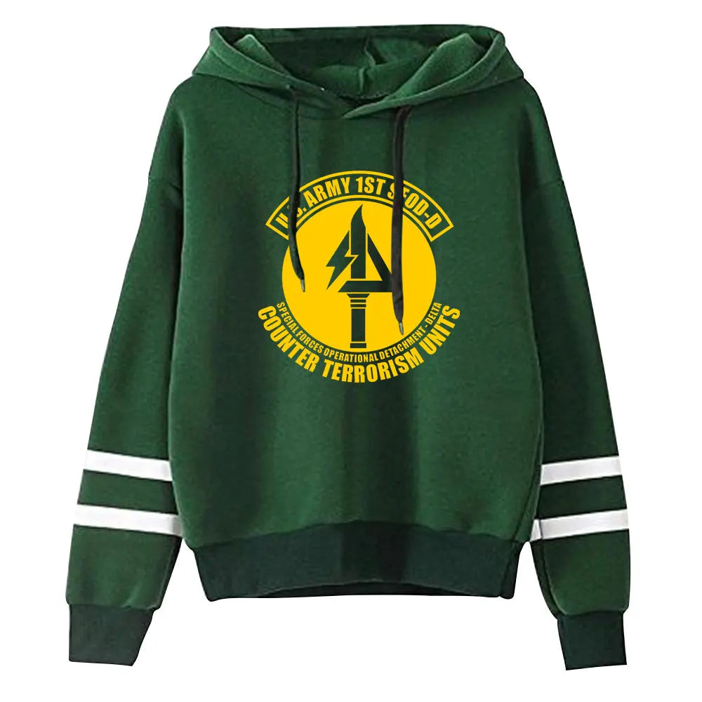 Delta Force Pullover Hoodies Yellow logo - Unisex Fashion Hip-Hop Long Sleeve Sweatshirts