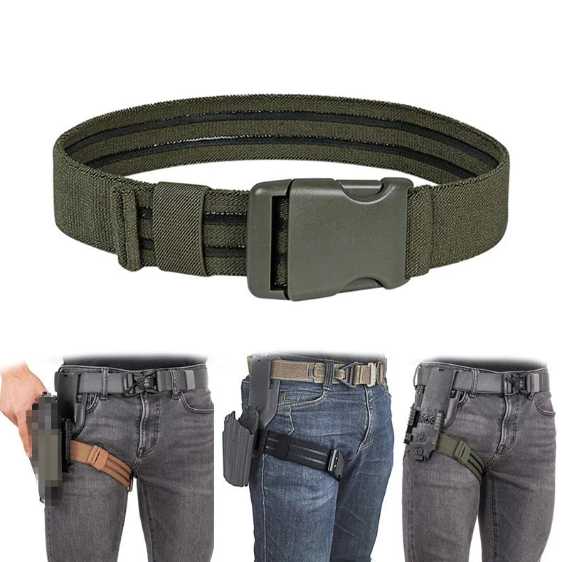 Delta Force Tactical Drop Thigh Strap - Adjustable Elastic Band for Gun Holster