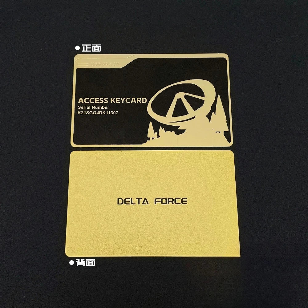 Delta Force Metal NFC Game Card – President's Lounge Cosplay Accessory & Collectible Ornament