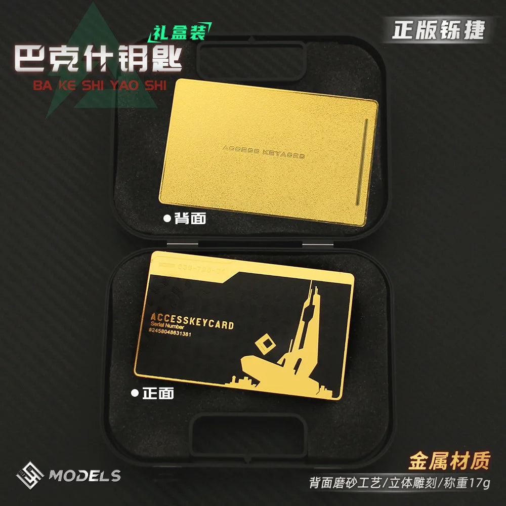 Delta Force Metal Key Card – Tactical Game Collectible | Baksh Keys & Gaming Prop