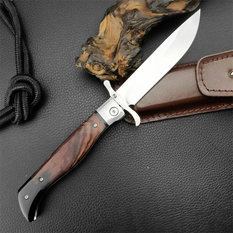 Delta Force NKVD KGB Folding Knife - Tactical 440C Blade with Sour Branch Handle