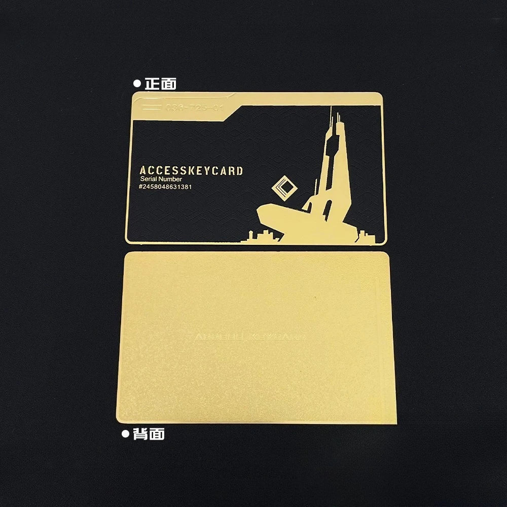 Delta Force Metal NFC Game Card – President's Lounge Cosplay Accessory & Collectible Ornament