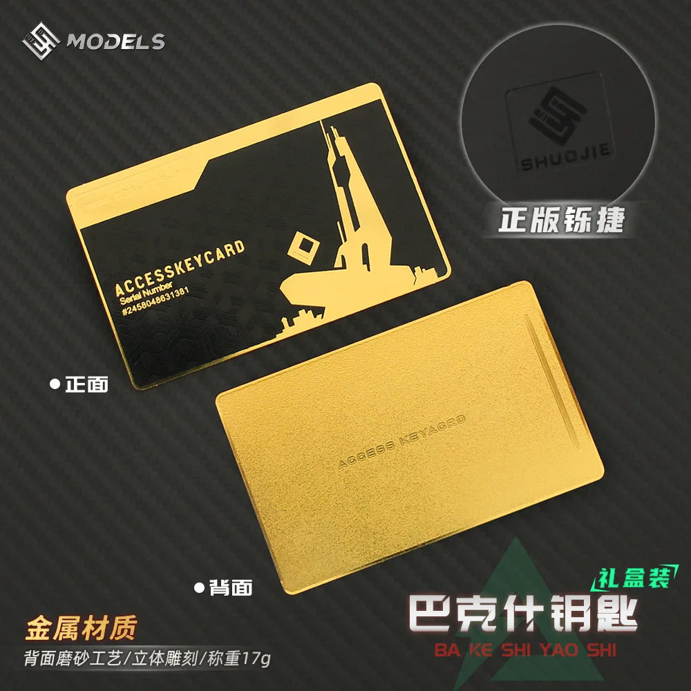 Delta Force Metal Key Card – Tactical Game Collectible | Baksh Keys & Gaming Prop